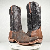 Lane Capitan Mens Brown Cowboy Boots NASHVILLE 15 D Cutter Toe Spur Ledg... - £169.75 GBP