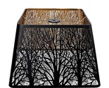 Medium Square Lamp Shades, Metal Lampshade With Pattern Of Trees For Tab... - $86.99