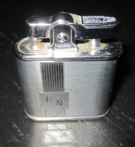 RONSON WHIRLWIND Chrome Engraved &quot;RN&quot; Automatic Petrol Lighter Newark NJ... - £14.38 GBP
