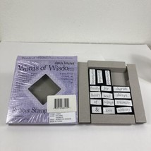 Dawn Houser Words of Wisdom Rubber Stamp Set 15 Word Kit Inkadinkado Foam Backed - $14.84