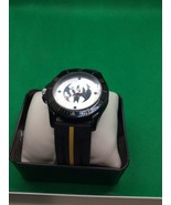 ACCUTIME TM&amp;DC COMICS BATMAN WATCH-BLACK SILICONE BAND-LUMINOUS-EASY READER - $19.95