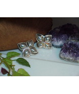 Vintage Airess Retro Modernist Sterling Silver Star Square Clip Earrings... - $59.39