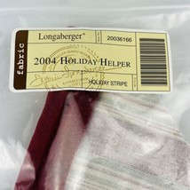 Longaberger 2004 Holiday Helper Basket Liner Holiday Stripe NEW In Package - £3.97 GBP