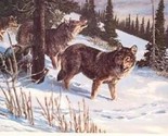 TIMBER WOLF Tom Beecham Remington Wildlife Art Collection Print  - $29.67
