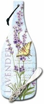 CounterArt Herb Garden Lavender Butterfly Glass Cheese Board and Spreader - £16.78 GBP