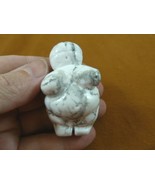 Y-VEN-702) little white Howlite Venus Woman goddess GEMSTONE carving lov... - £13.78 GBP