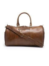 Consomnio DB001 Luxury Leather Duffel Bag - Brown - £36.96 GBP