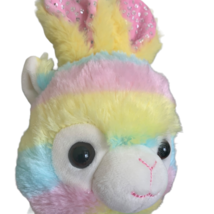 Walmart Way to Celebrate Striped LLAMA with Bunny Ears Pastel Colored 11&quot; Plush - £16.03 GBP