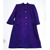 Vintage Donnybrook Womens Very Purple Single Breasted Long Pea Coat Size 10 - £135.61 GBP