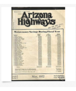 1932 MAY ARIZONA HIGHWAYS PRESCOTT SMOKI DANCE ARBORETUM - $15,537.72 MXN