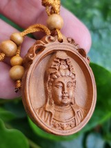 Wood Buddha Keyring Carved Protection Travel Blessing Prayer Wood Resin ... - £4.12 GBP