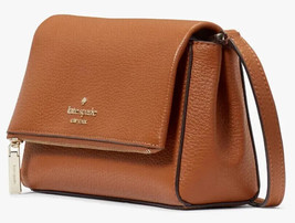Kate Spade Leila Mini Zip Crossbody Bag Brown Leather Purse KE487 NWT $3... - $108.88