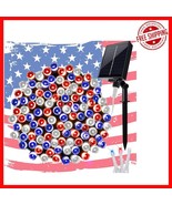 Festive 300 LED Solar String Lights, 98FT White Wire - 8 Modes for Every... - $49.57 CAD