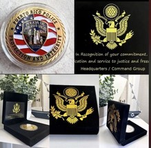 Puerto Rico Police  Office Agent Badge With Velvet Case Box Coin - £22.51 GBP