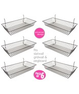6 pcs -24&quot; x 12&quot; x 4&quot; Baskets for Gridwall/Slatwall/Pegboard - BLACK - $65.22