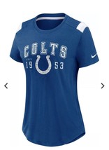 Nike Women&#39;s  Indianapolis Colts Historic Athletic Blue Heather T-Shirt  Large - $22.76