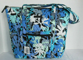 Vera Bradley Women Purse Shoulder Bag Handbag Villager Camofloral Blues Flowers - £75.70 GBP
