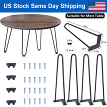 16 Inch Set Of 4 Metal Hairpin Legs Coffee Table Legs Furniture Desk Leg... - £35.54 GBP