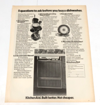 1972 Kitchen Aid Dishwasher Kool Filter Kings Cigarettes Print Ad 10.5x13.5 - $10.00