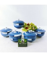 Asian Cups with Lids Tea Saki Sauce Storage Dip Ceramic Set of 5 - $72.23