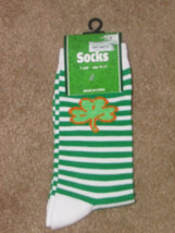 ST PATRICK&#39;S DAY  socks, green, white yellow gold  - $1.98