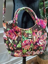 Retired Vera Bradley Multicolor Floral Print Twirley Birds Shopper Tote Bag - £37.61 GBP