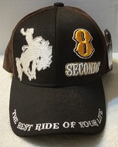 Cowboy Bucking Horse 8 Seconds The Best Ride Of Your Life Rodeo Baseball Cap Hat - £12.30 GBP