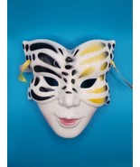 Ceramic Decorative Face Mask Butterfly Face Mask  7X7 Ribbon Hanger - $309.20 MXN