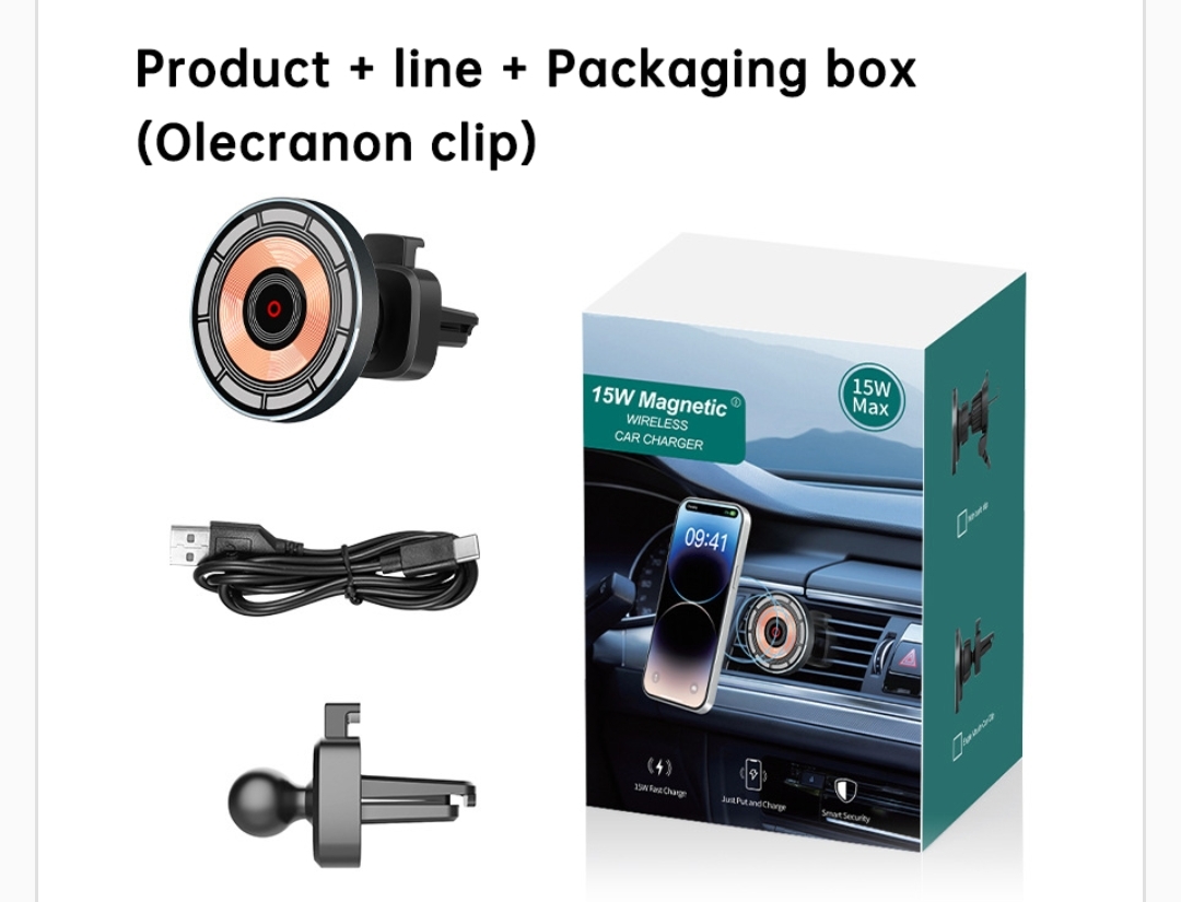15w magnetic fast car charger wireless phone stand magnetic mount holder qi car