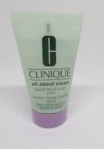 CLINIQUE All About Clean Liquid Facial Soap Mild Travel Size 1 oz / 30ml, New