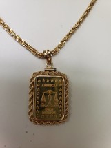 American Gold Bullion 5 Gram .999 Gold 14K Rope Bezel Pendant - $1,465.50