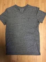 American Eagle Men’s AE Legend Grey Short Sleeve T Shirt Small V Neck Athletic - £10.10 GBP