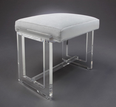 Primary image for Acrylic Vanity Stool 1.00" clear acrylic