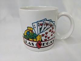 Las Vegas Cards Dice Ceramic Coffee Mug Cup Vintage - $16.95