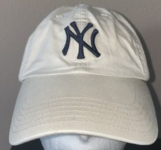 Stained* New York Yankees Adult Baseball Hat Cap One Size Beige - £11.78 GBP