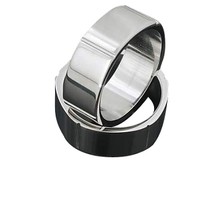 Men&#39;s 316L Stainless Steel Five Side 8 mm Band Ring - £19.82 GBP