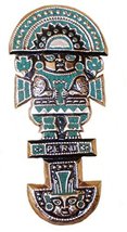 Alpakaandmore Inca Priest Tumi Knife Plaque Plate Copper Turquoise (15.75 / 40 c - £43.00 GBP