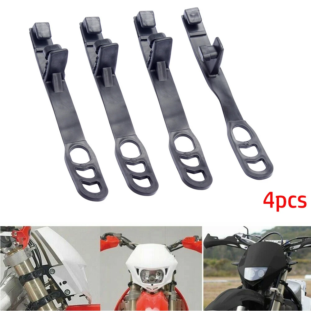 Universal Motorcycle Headlight Rubber Straps for Off-road Bikes - Set of 4 - £13.12 GBP