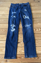 Kancan Women’s distressed straight leg jeans size 27 blue AD - £14.13 GBP