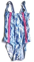 Girls Blue Tye Dye One Piece Swimsuit 4 5 6 XS S  -Joe Boxer - £7.84 GBP