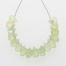 12.55cts Natural Prehnite Drop Beads Loose Gemstones Size 6x4mm To 7x5mm... - £8.69 GBP