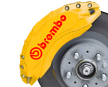 BREMBO Brake caliper stickers 6pcs, red - $17.99