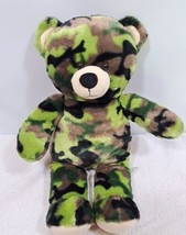 Build a Bear Camo Teddy Plush 18&quot; Green 2014 Retired - £10.66 GBP