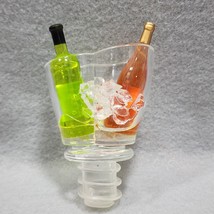 Champagne Bottles-Ice Bucket Acrylic Wine Bottle Stopper Airtight Seal P... - $7.98
