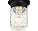 Design House 587220 Jelly Jar 1-Light Indoor/Outdoor Flush Mount Ceiling... - $22.99