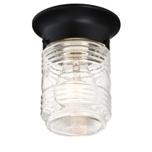 Design House 587220 Jelly Jar 1-Light Indoor/Outdoor Flush Mount Ceiling Light,  - £18.09 GBP