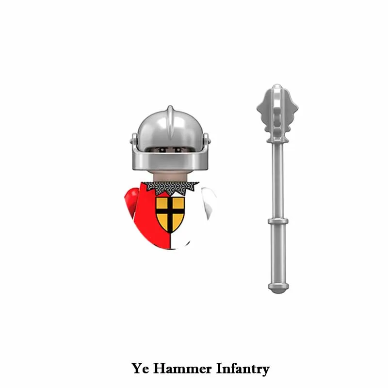 Medieval English Civil War Soldiers Building Blocks Toy (Ye Hammer Infantry) - $8.10