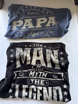 NEW Fathers Day Papa Aged to Perfection &amp; Man the Myth the Legend Men&#39;s ... - $15.26