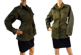 Vintage Women&#39;s French Air Force M47 olive khaki jacket coat army military - $25.00