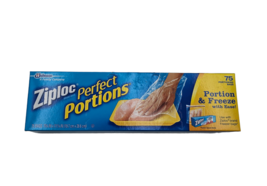 New - Ziploc Perfect Portions Freezer Bags, 75 Count - £14.14 GBP